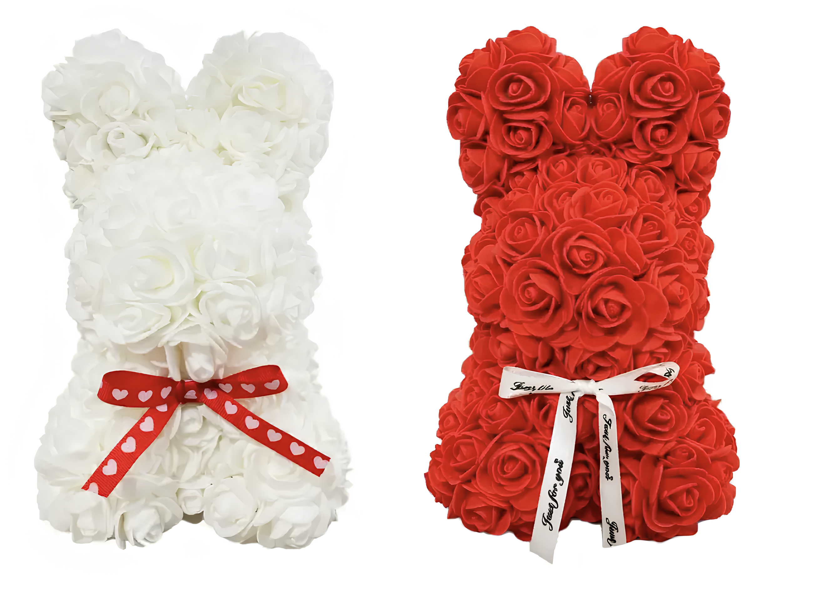 Декоративний зайчик KR-21 з 3D троянд у подарунковій коробці - мініатюра 3