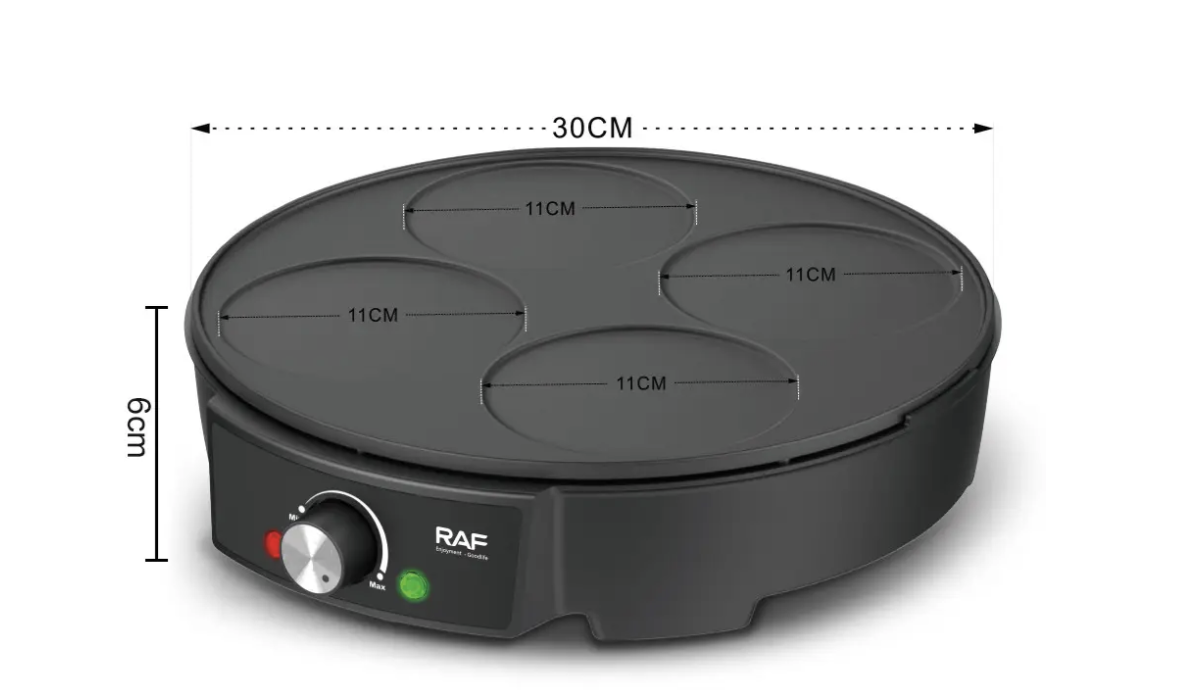 Електрична млинниця RAF R.2508 30 см з антипригарною поверхнею - мініатюра 4