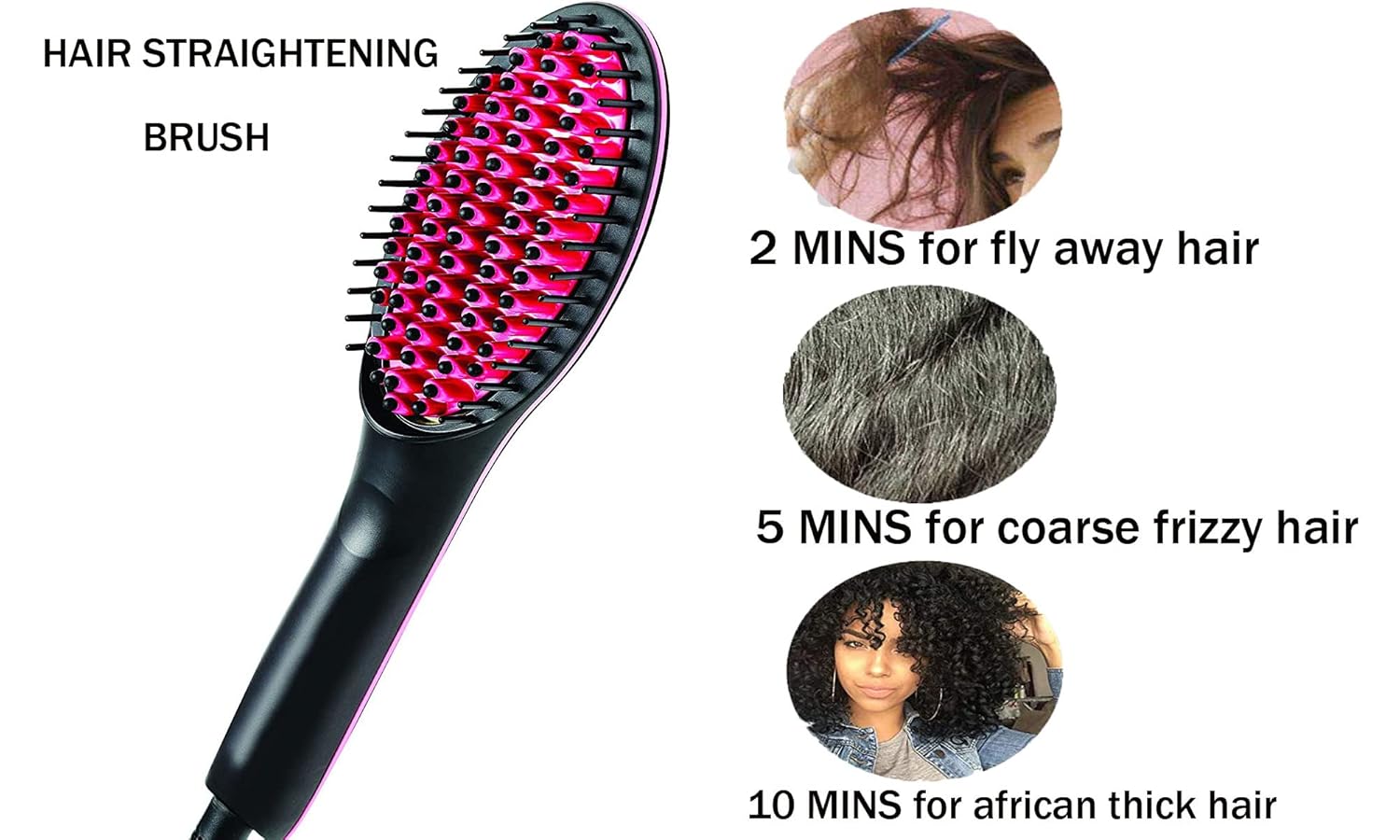 Гребінець-випрямляч HQT-906B з LED-дисплеєм і турмаліновою керамікою - мініатюра 5