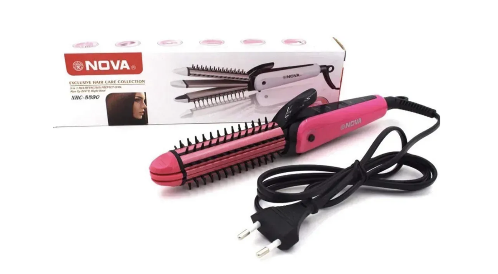 Стайлер Nova NHC-8890 3 в 1 для випрямлення, гофре та локонів - мініатюра 8