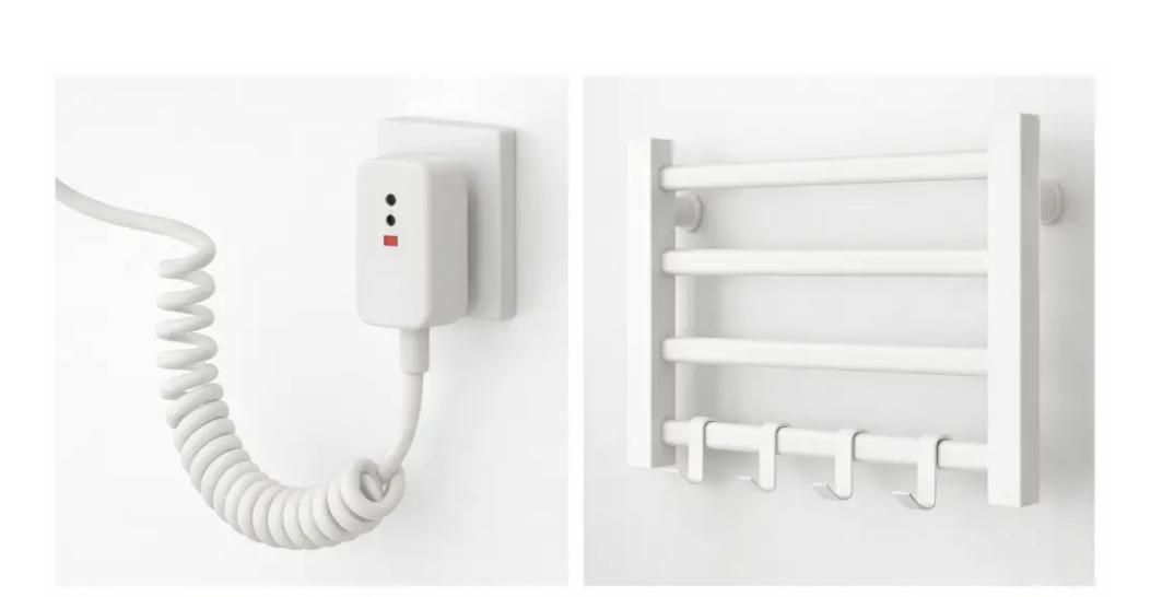 Електрична рушникосушка GN-7401-W для ванної з 4 гачками - мініатюра 4