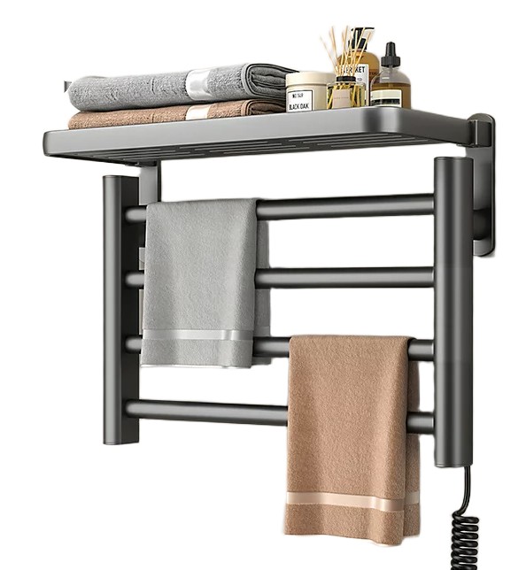 Рушникосушка з полицею настінна GN-9402-G ∙ Електрична GN-9402-G рушникосушка для ванної