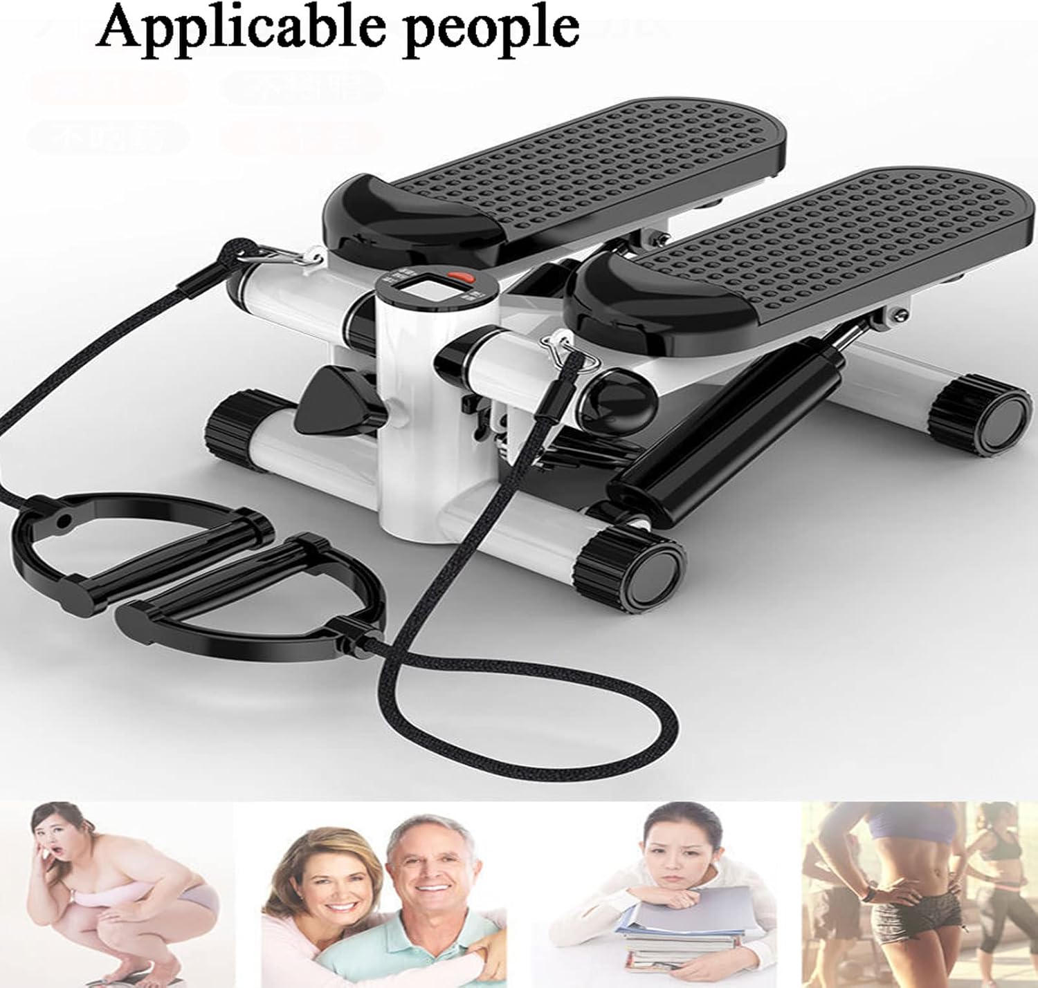 Міні-степпер XY-285 з еспандерами для рук і регулюванням висоти кроку - мініатюра 7