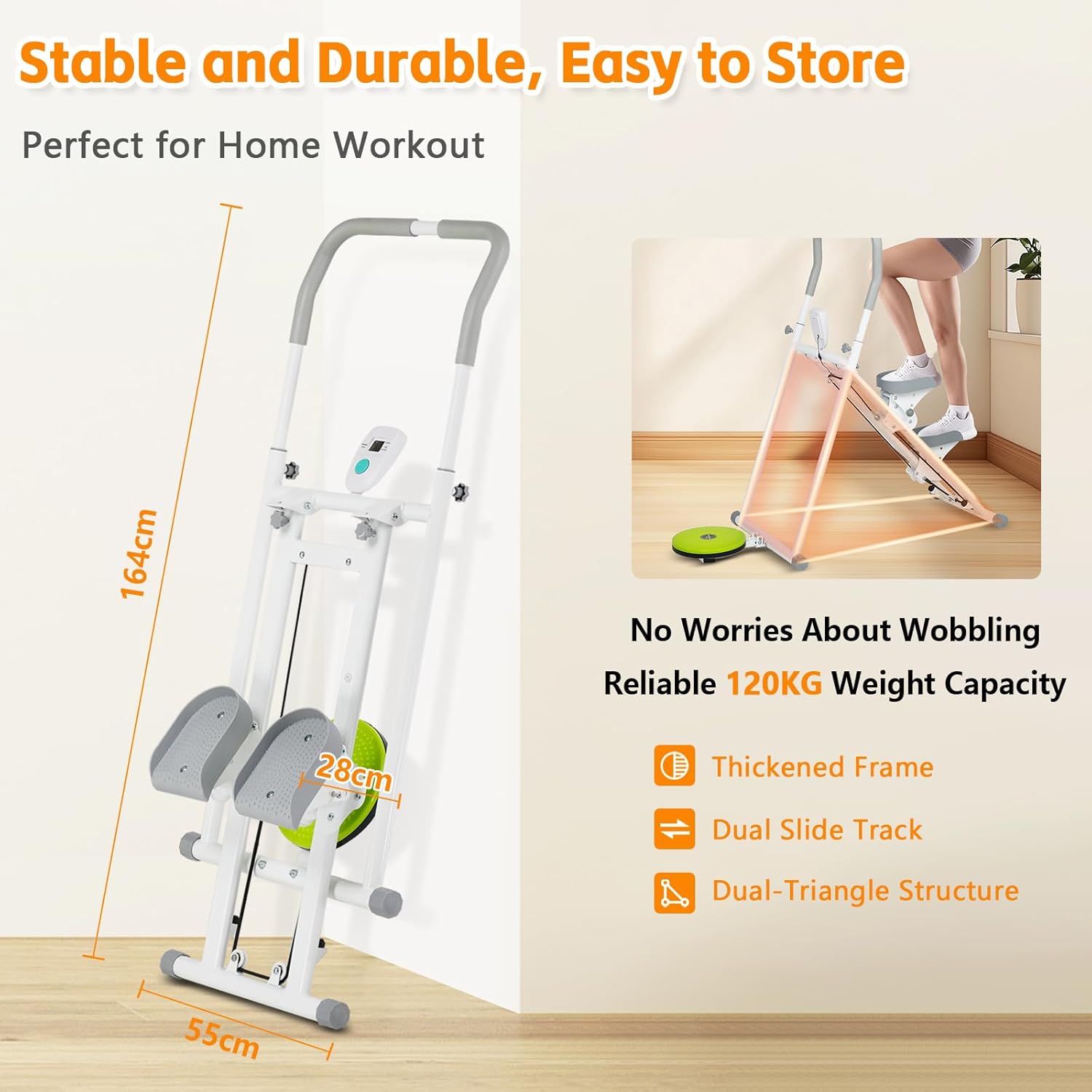 Степер-клаймбер XY-015 для ніг, сідниць і кардіо тренувань вдома - мініатюра 5