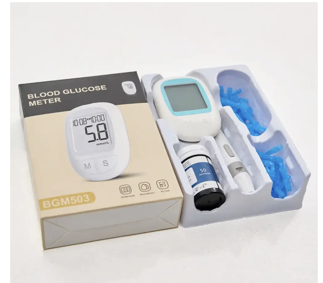 Глюкометр BGM503 з пам'яттю на 128 вимірювань і набором тест-смужок - мініатюра 6