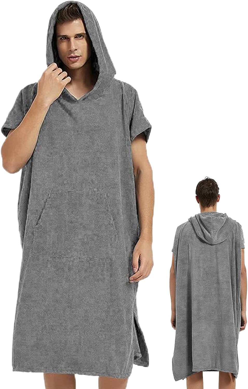 Пончо-рушник з капюшоном 74 x 102 см для пляжу, басейну і тренувань - мініатюра 1