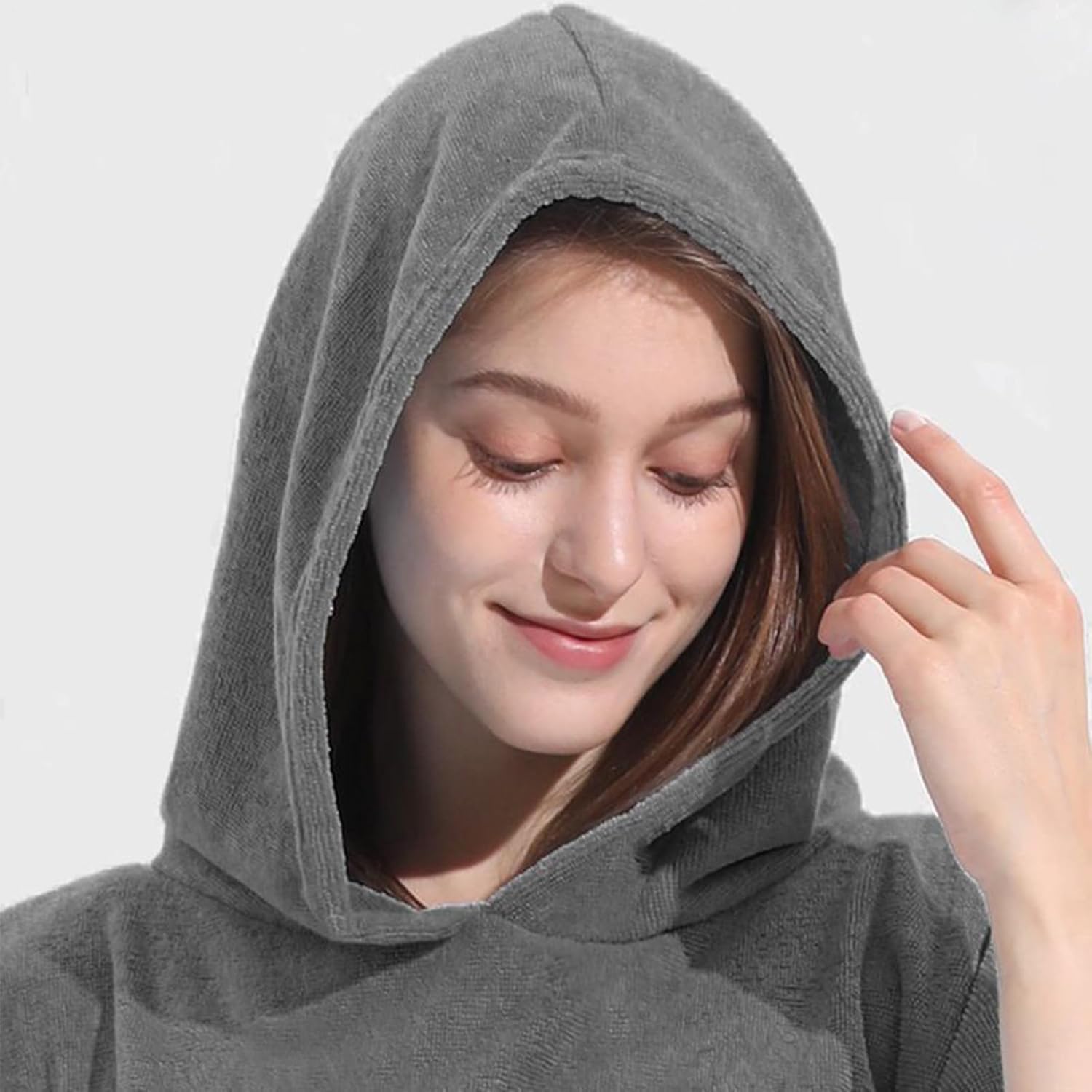 Пончо-рушник з капюшоном 74 x 102 см для пляжу, басейну і тренувань - мініатюра 7