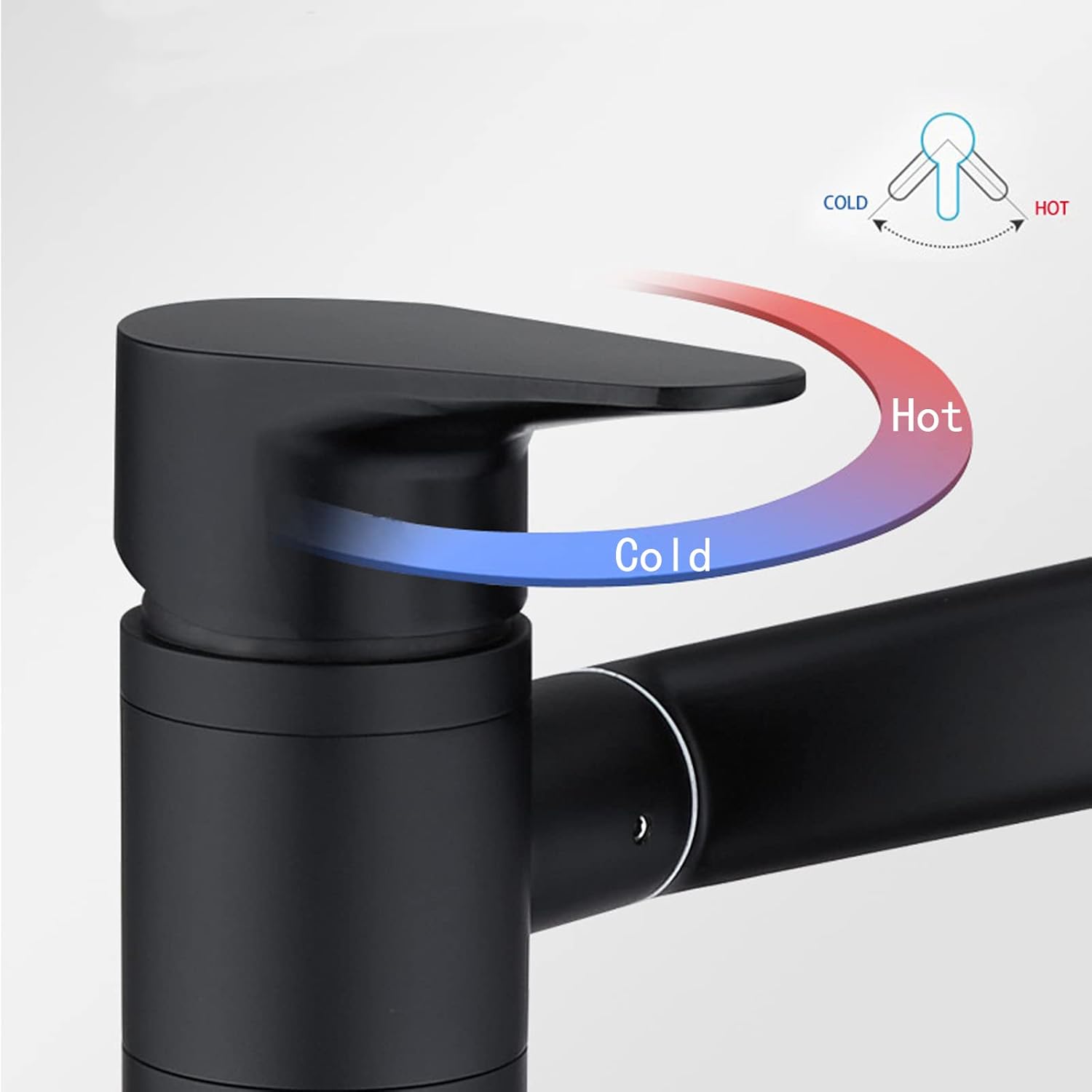 Одноважільний поворотний змішувач для ванної та кухні з керамічним картриджем - мініатюра 3