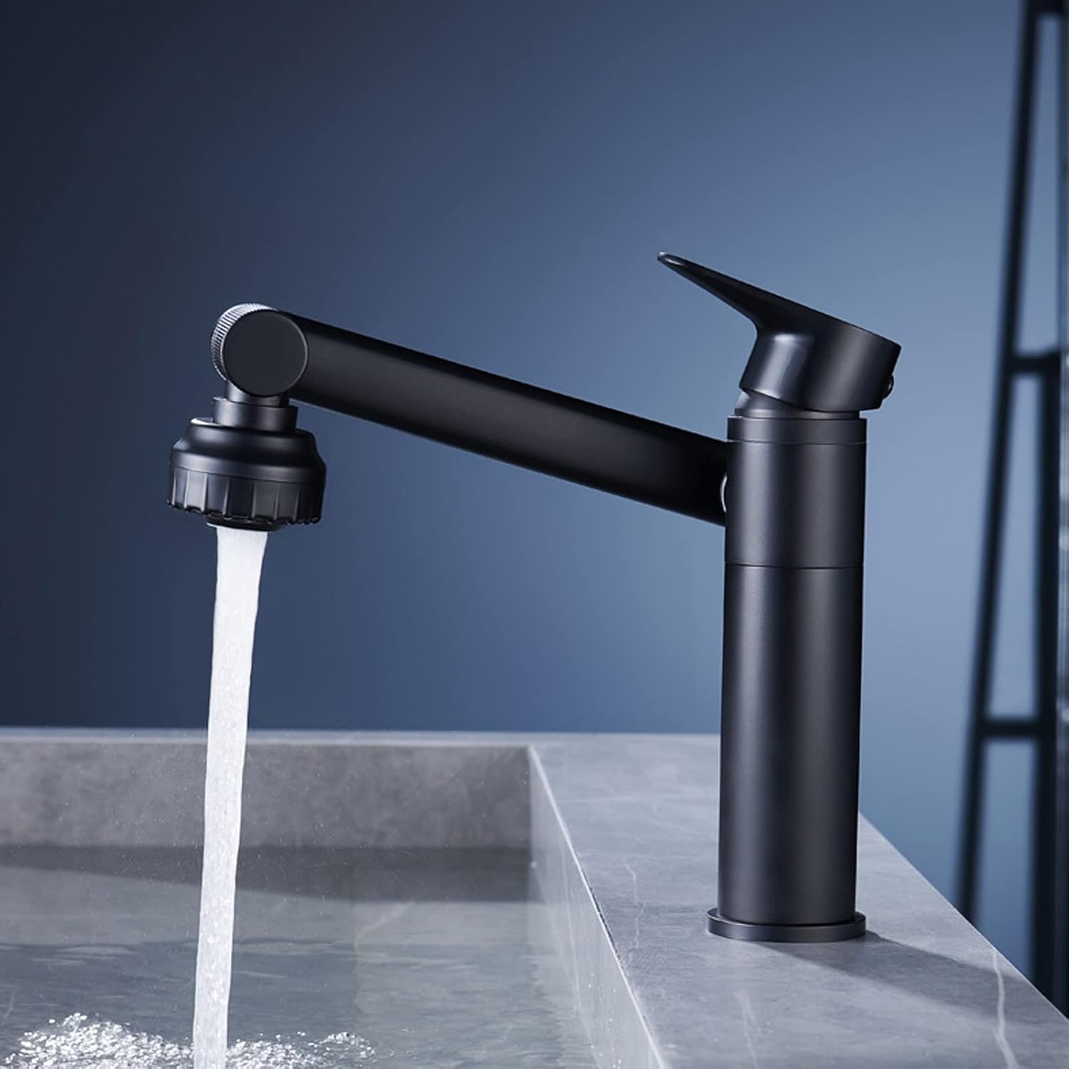 Одноважільний поворотний змішувач для ванної та кухні з керамічним картриджем - мініатюра 5