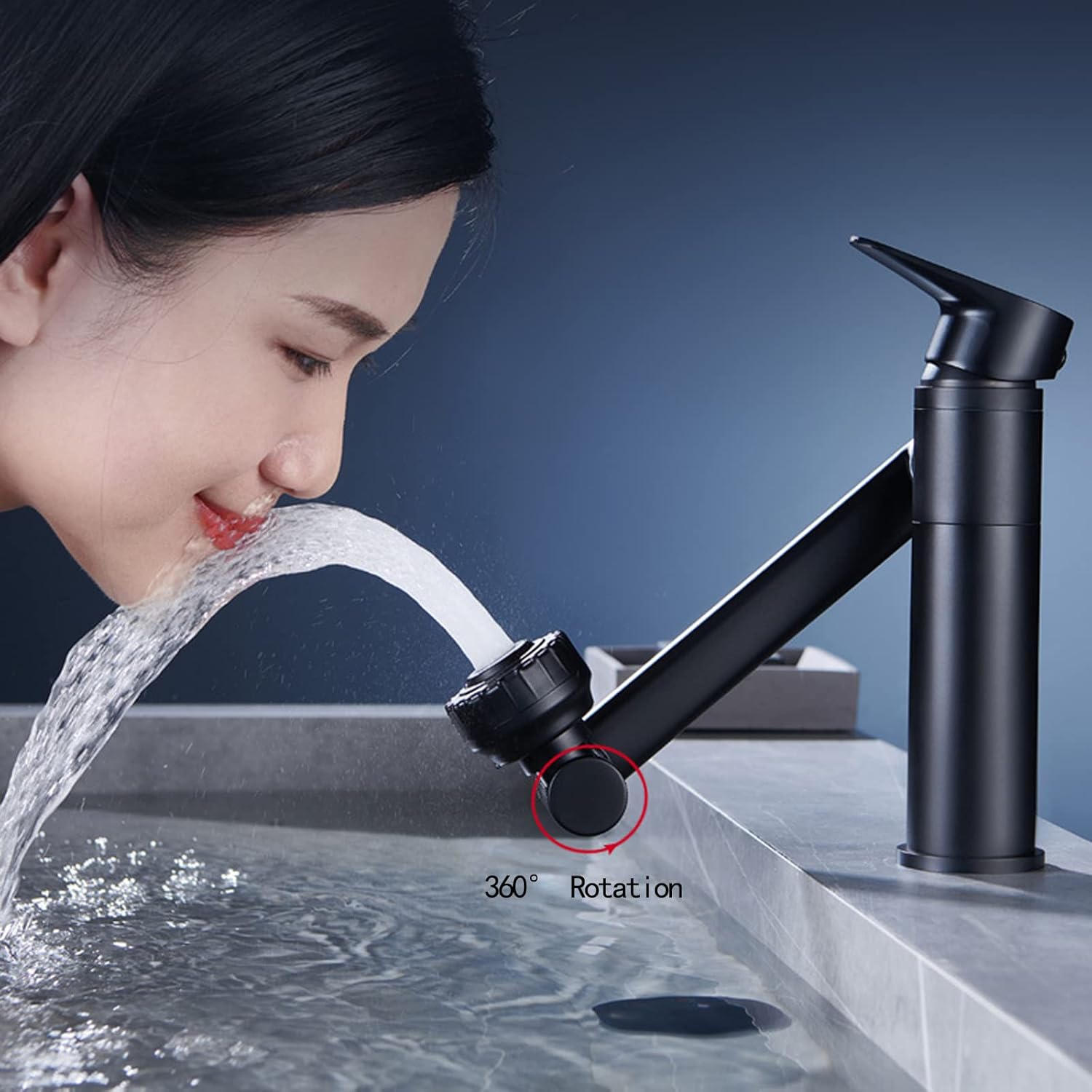 Одноважільний поворотний змішувач для ванної та кухні з керамічним картриджем - мініатюра 9