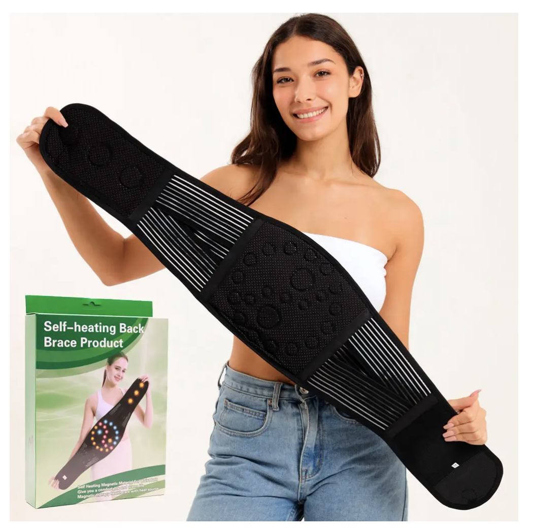 Турмаліновий пояс із самонагріванням Self-Heating Back Brace для підтримки спини ∙ Ортопедичний пояс Self-Heating Back Brace з 4 ребрами жорсткості