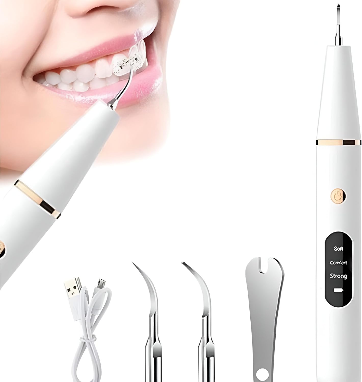 Ультразвуковий скалер HY-46 для домашнього очищення зубного нальоту - мініатюра 7