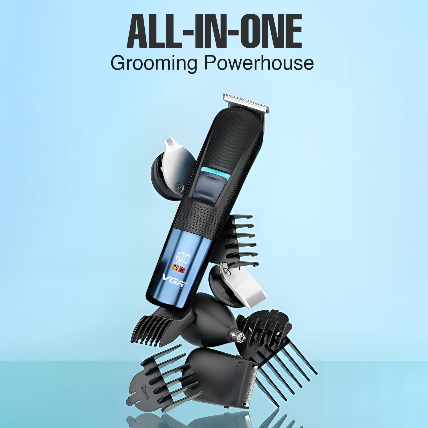 Набір для стрижки VGR V-108 10 в 1 для бороди, волосся, носа і тіла - мініатюра 2