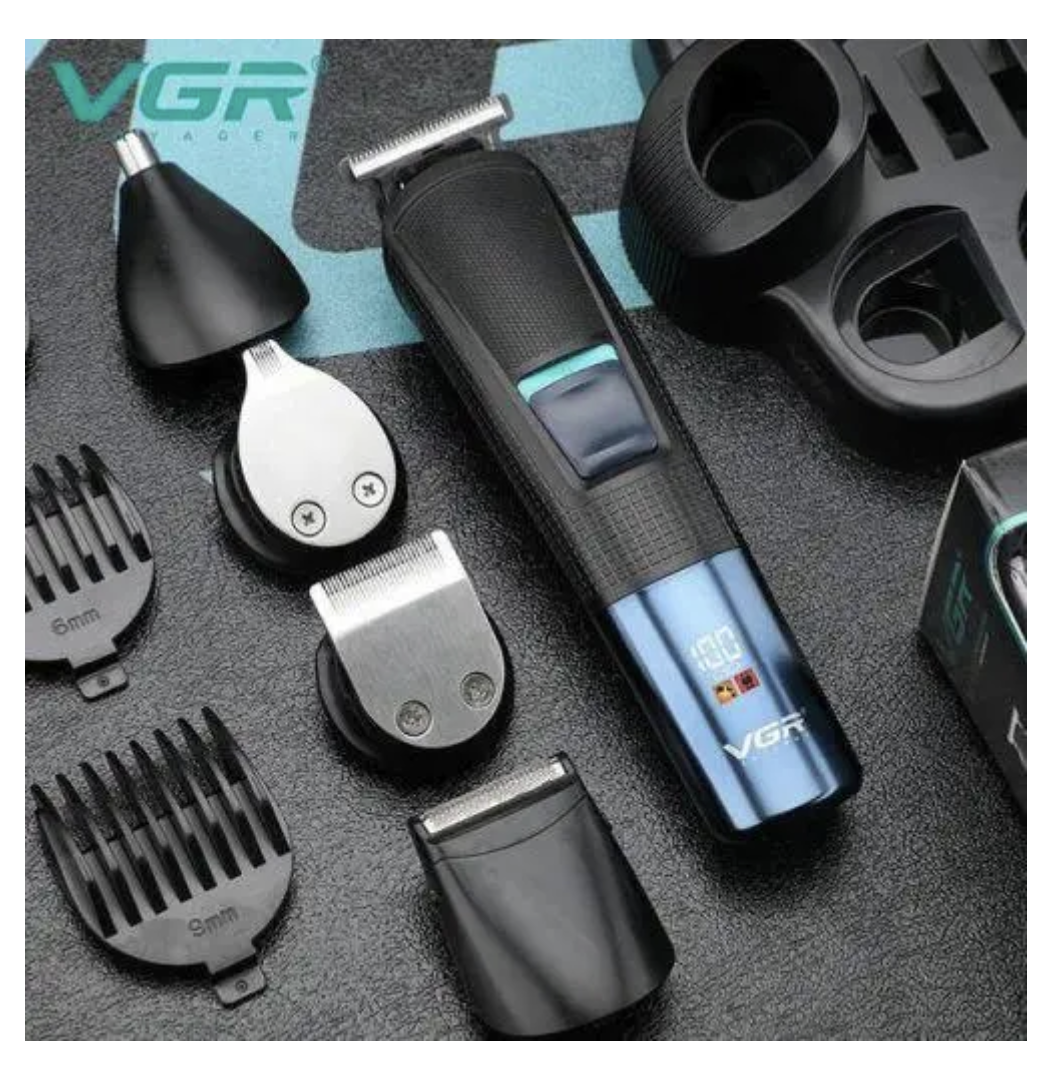 Набір для стрижки VGR V-108 10 в 1 для бороди, волосся, носа і тіла - мініатюра 8