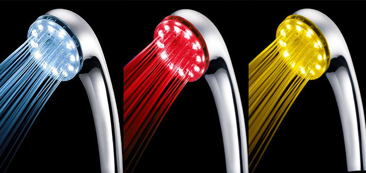 Світлодіодна насадка для душу Led Shower Душова лійка з підсвіткою, що змінюється від температури води - мініатюра 3
