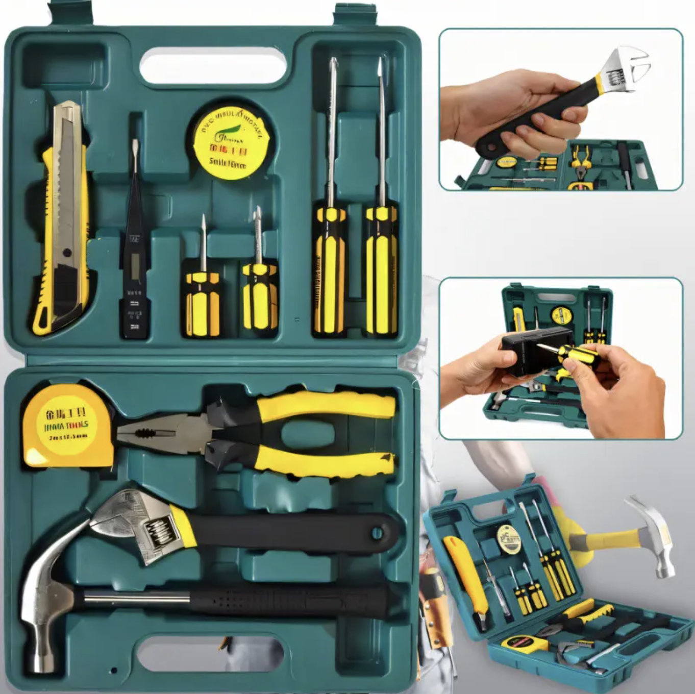 Набір інструментів ES-16 у кейсі для дому, гаража та базового ремонту - мініатюра 4