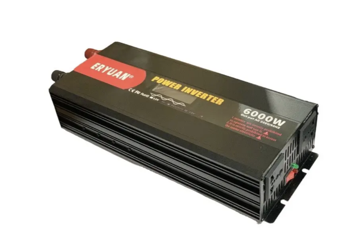 Інвертор Eryone 12V-220V 6000W з чистою синусоїдою для дому й техніки - мініатюра 4