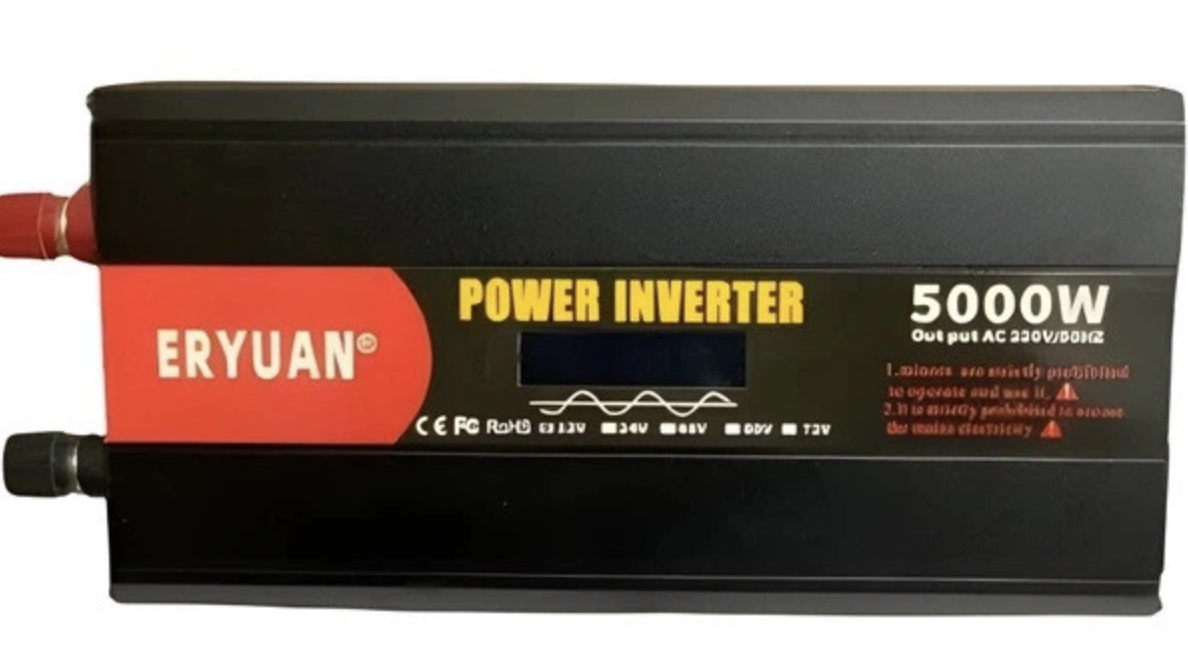 Інвертор Eryuan 12V-220V 5000W з чистою синусоїдою і LCD-вольтметром - мініатюра 2
