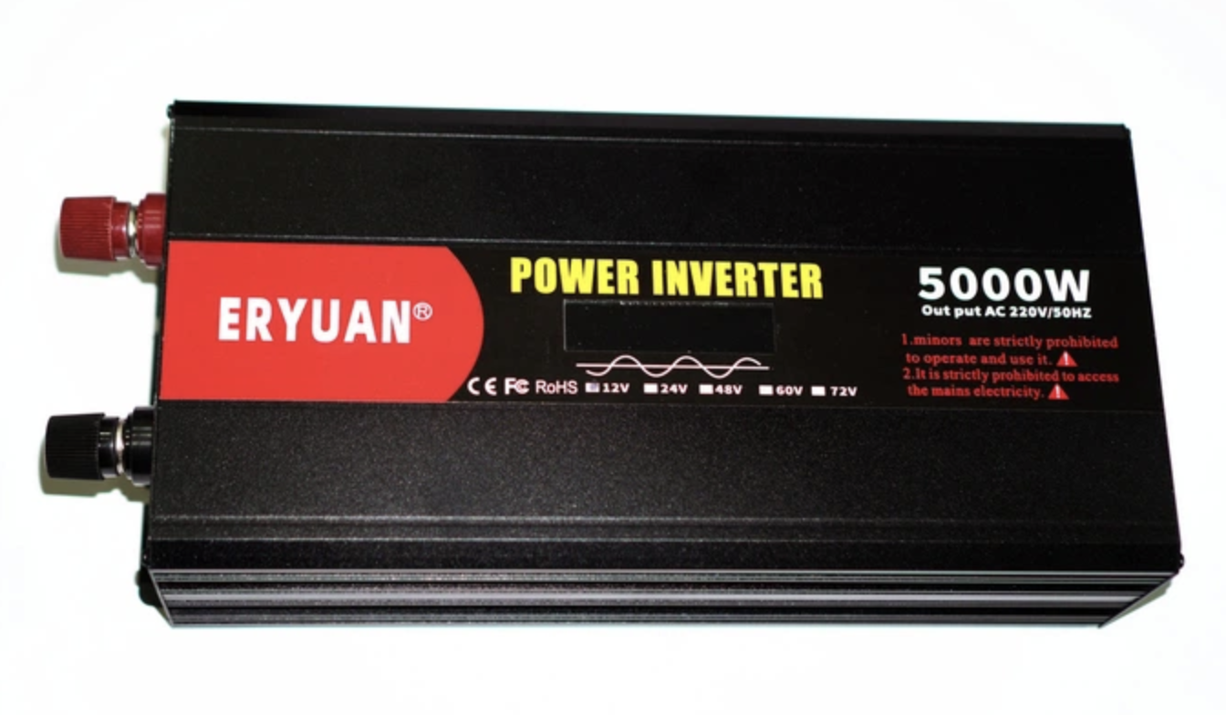 Інвертор Eryuan 12V-220V 5000W з чистою синусоїдою і LCD-вольтметром - мініатюра 4