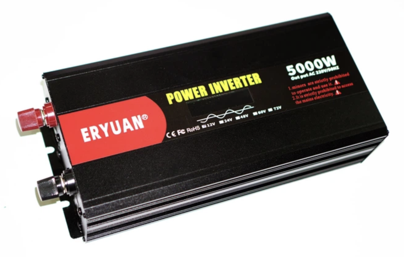 Інвертор Eryuan 12V-220V 5000W з чистою синусоїдою і LCD-вольтметром - мініатюра 5