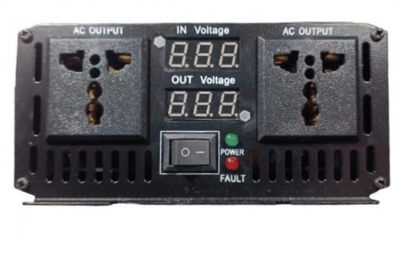 Інвертор ERYUAN 12V-220V 3500W з чистим синусом і LCD - мініатюра 2