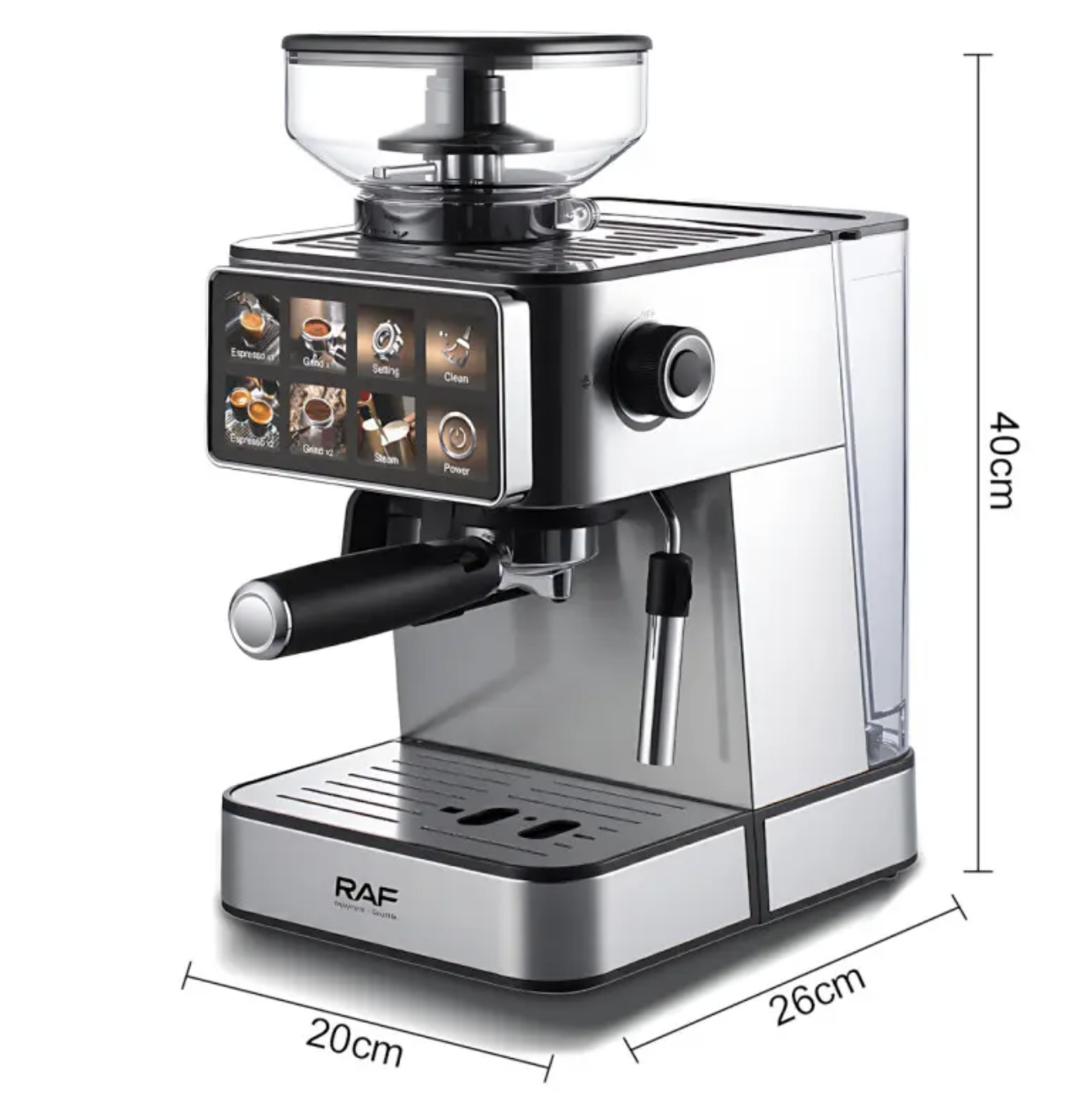Кавомашина RAF R.0206 2 в 1 з кавомолкою і капучинатором - мініатюра 3