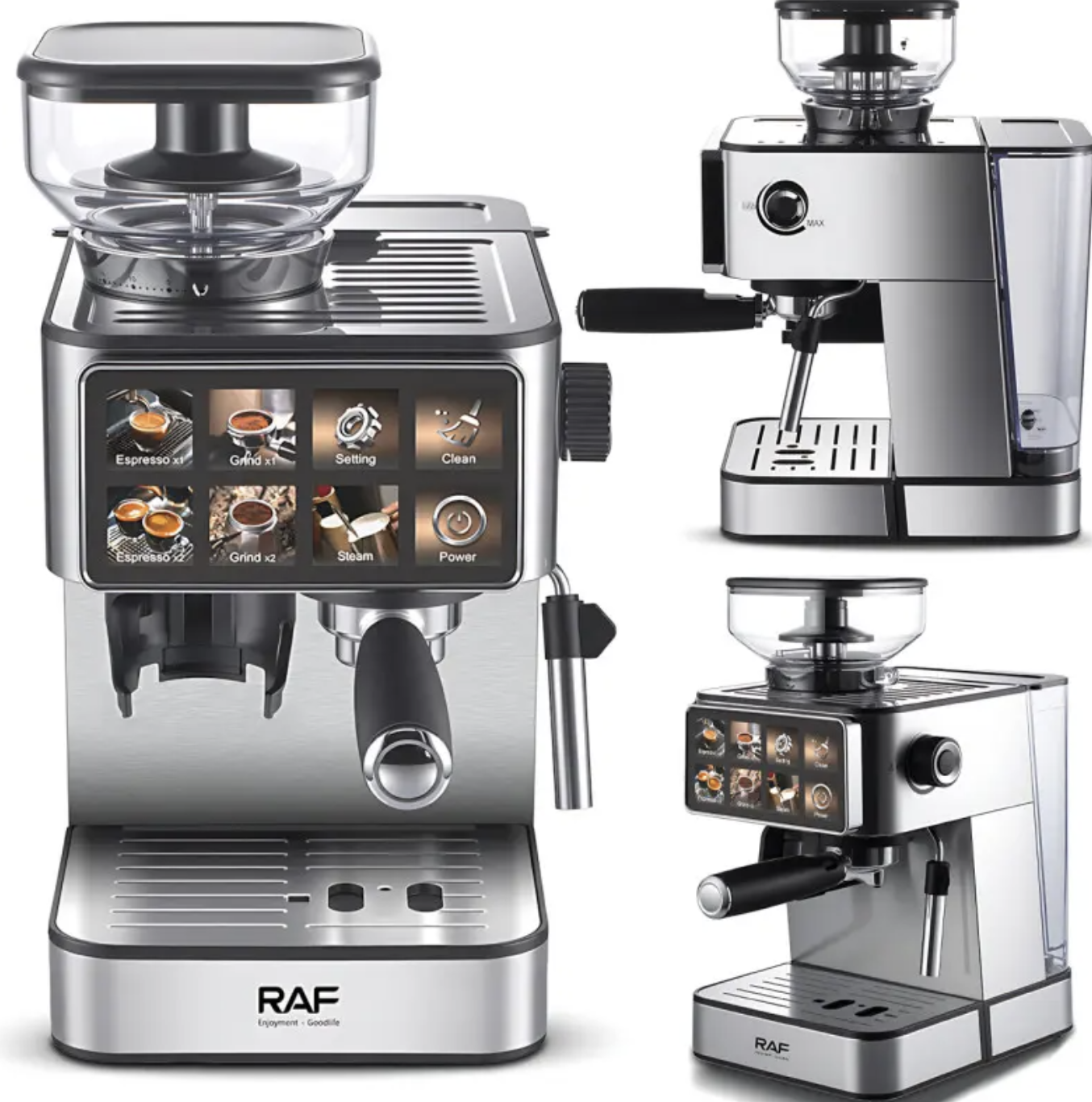 Кавомашина RAF R.0206 2 в 1 з кавомолкою і капучинатором - мініатюра 7