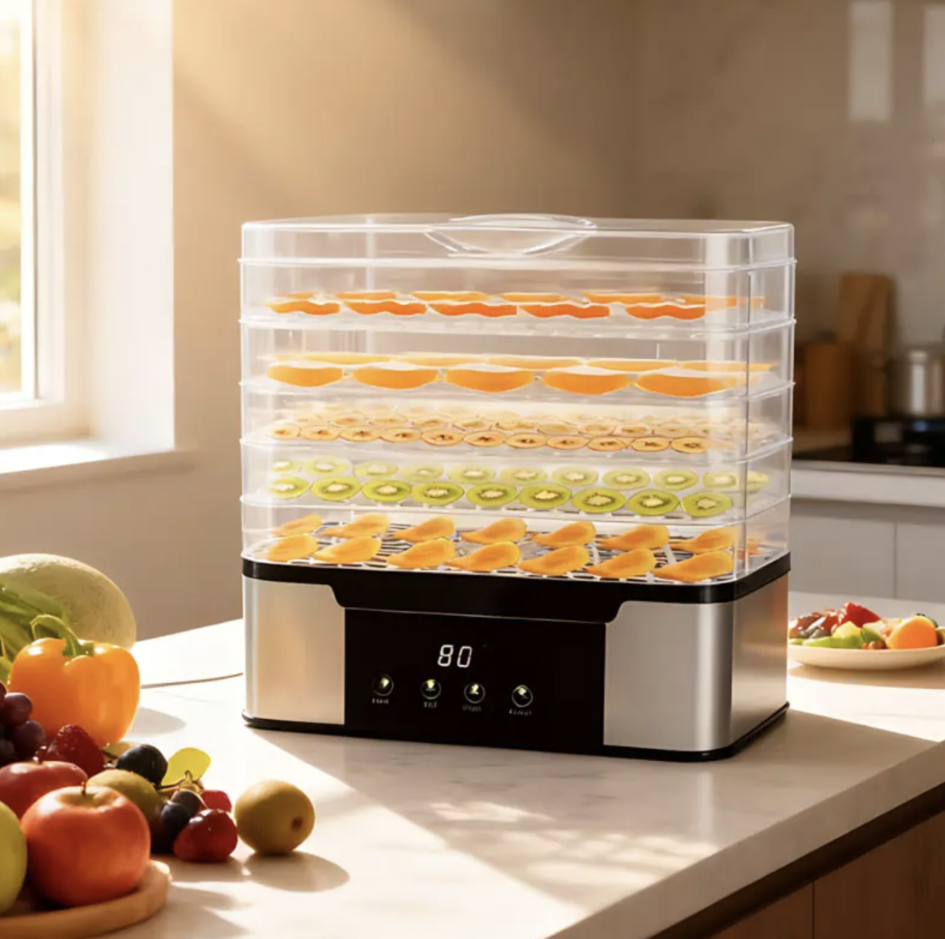 Дегідратор RAF R.6801 для фруктів, овочів, м'яса і домашніх заготовок - мініатюра 4