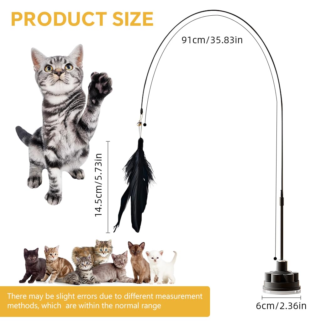 Іграшка-дражнилка для котів 5645 на присосці з пір'ям - мініатюра 5