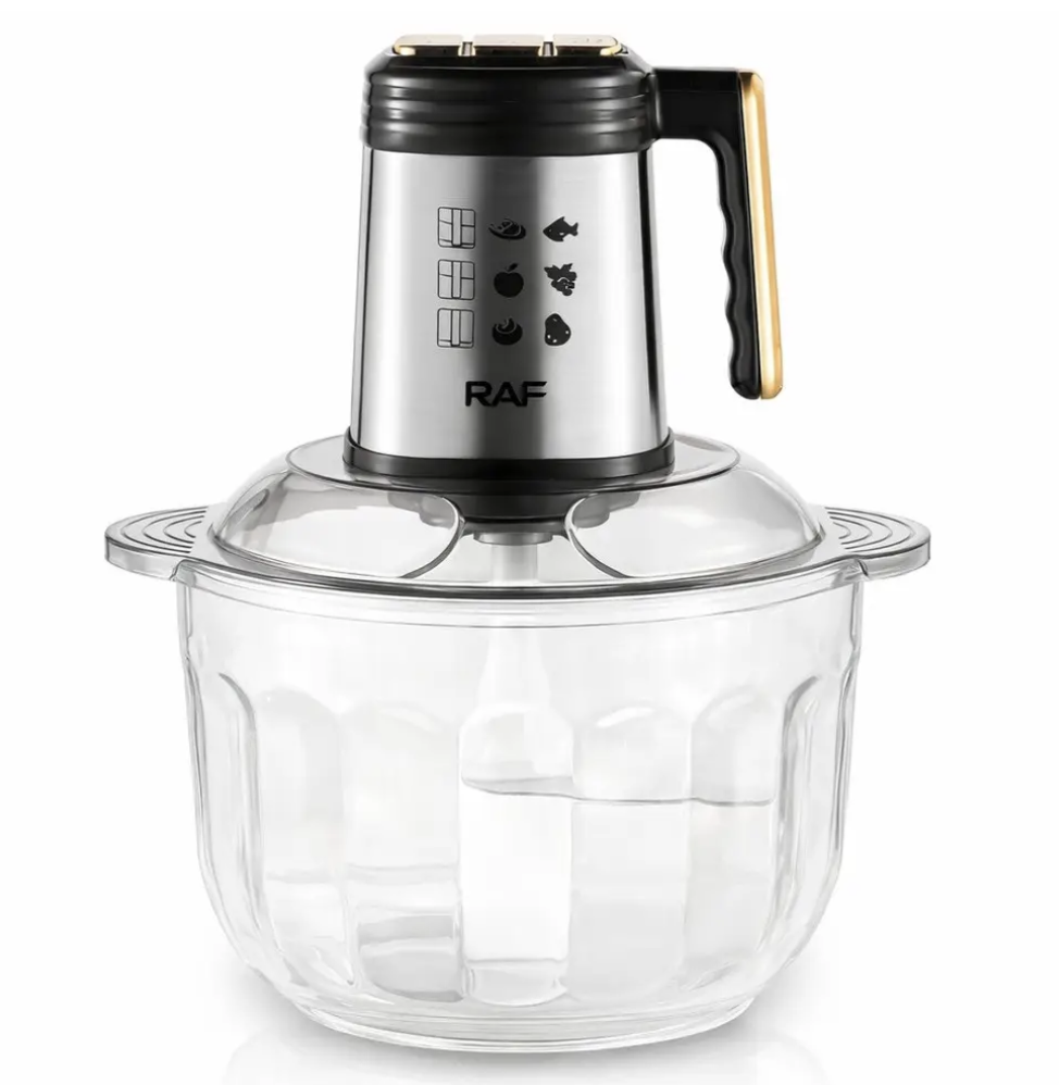 Кухонний комбайн з нержавіючої сталі RAF R.3366, 5 л ∙ Подрібнювач RAF R.3366 500W 5L — надійний помічник на вашій кухні