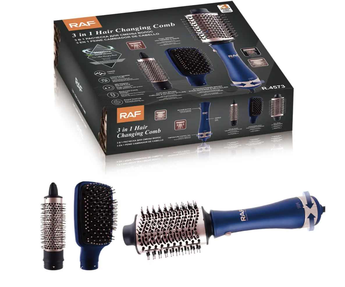 Фен-щітка RAF R.4573 3 в 1 з іонізацією для домашнього укладання - мініатюра 8