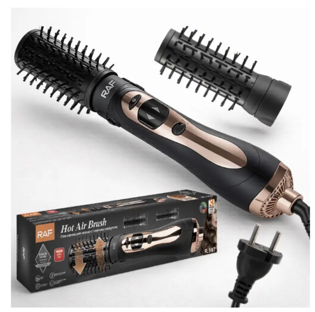 Фен-щітка RAF R.597 для укладки, об'єму і випрямлення волосся - мініатюра 2