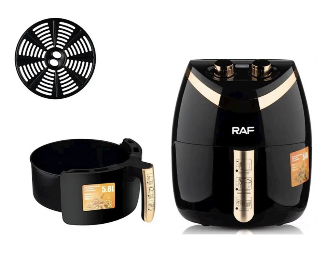 Аерофритюрниця RAF R.5232B 5.8 л для здорового приготування без олії - мініатюра 3