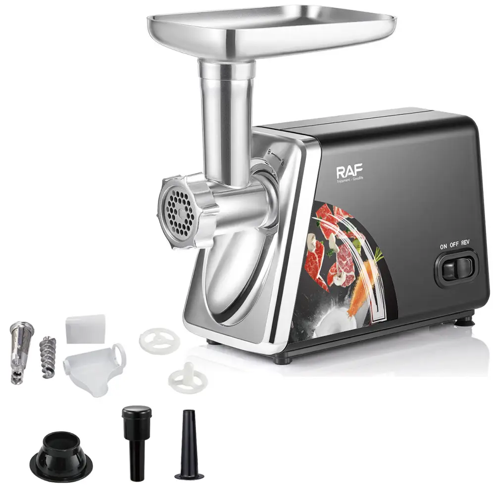 Електрична м'ясорубка RAF R.3383 2500 Вт з реверсом і насадками - мініатюра 2