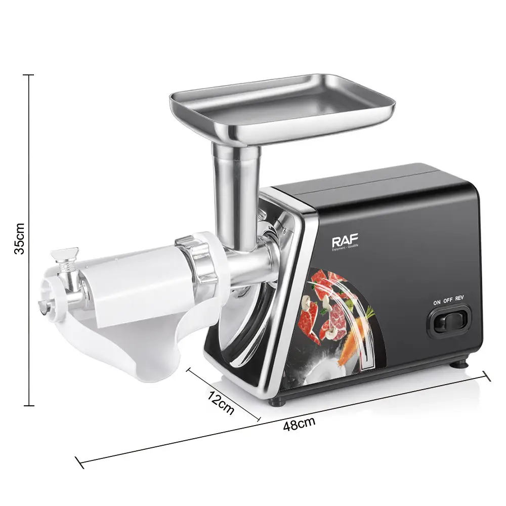 Електрична м'ясорубка RAF R.3383 2500 Вт з реверсом і насадками - мініатюра 5