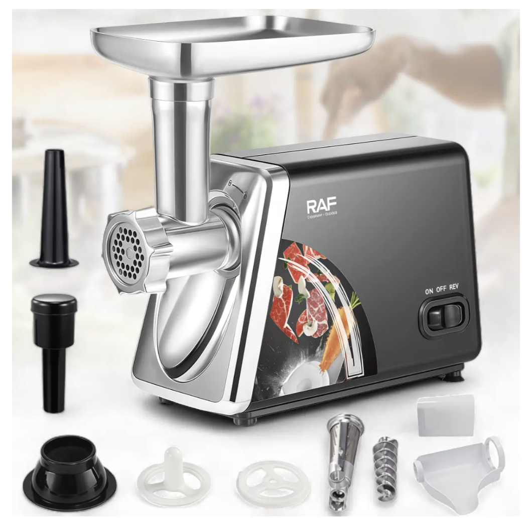 Електрична м'ясорубка RAF R.3383 2500 Вт з реверсом і насадками - мініатюра 6