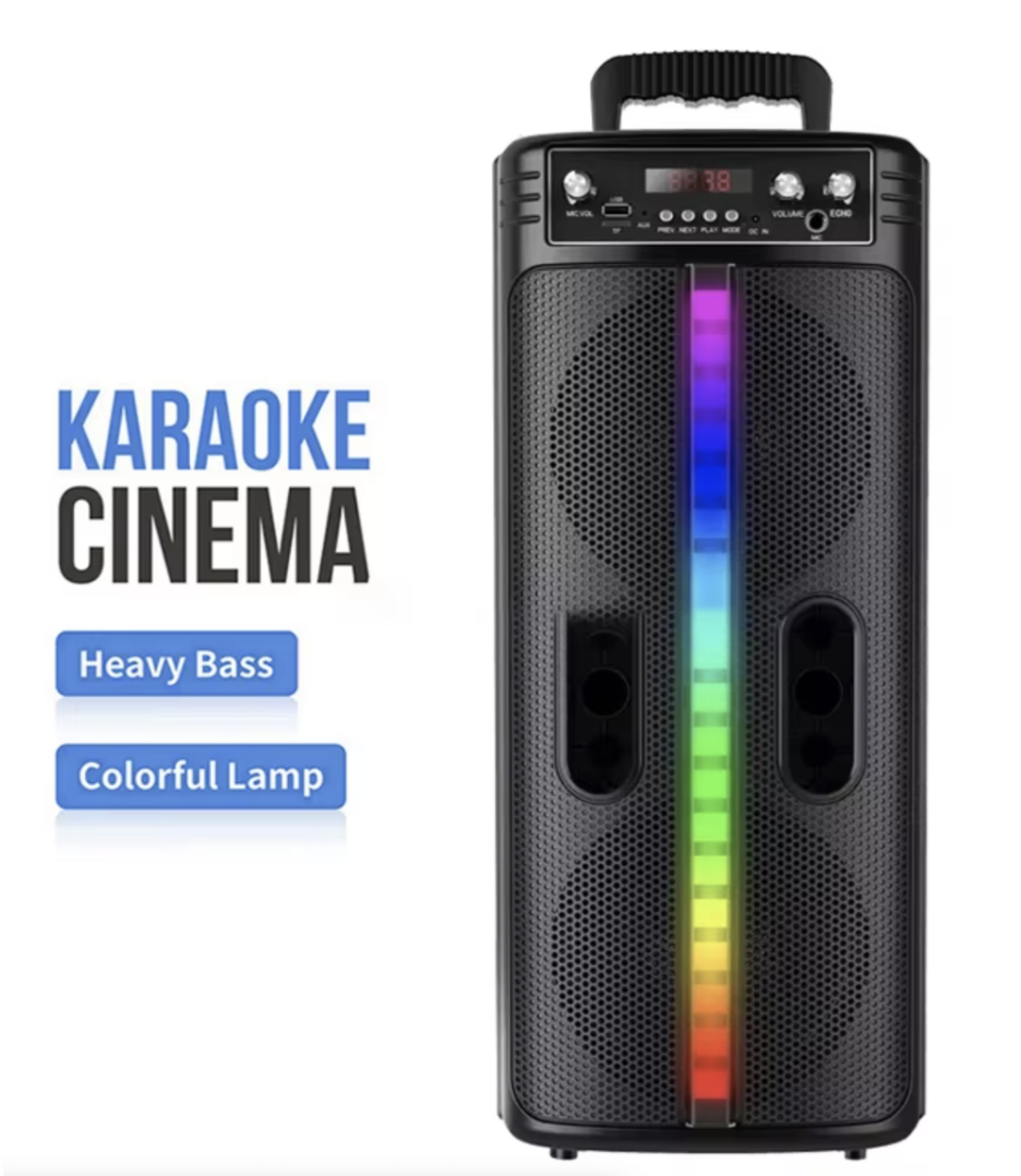 Портативна колонка TTD-2806 з Bluetooth, RGB і мікрофоном для вечірок - мініатюра 4