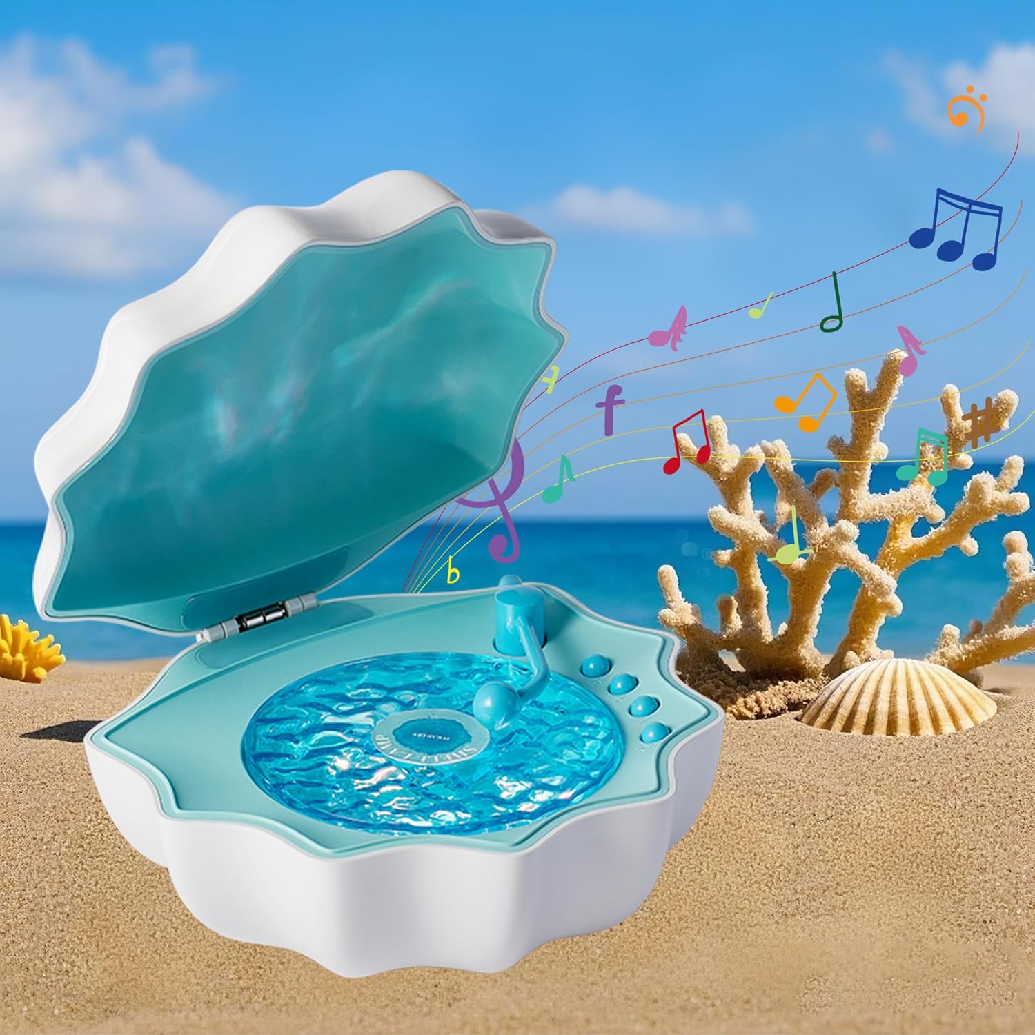 Нічник-колонка Мушля з Bluetooth для затишку та м'якого світла - мініатюра 6