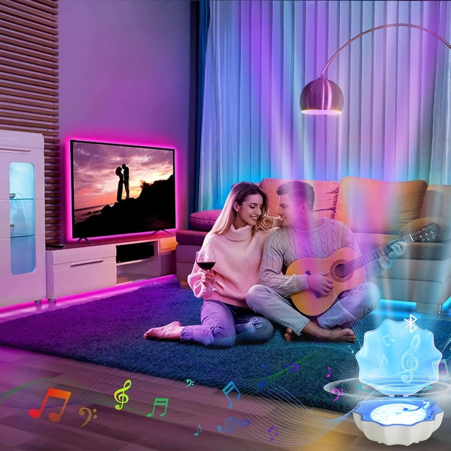 Нічник-колонка Мушля з Bluetooth для затишку та м'якого світла - мініатюра 11