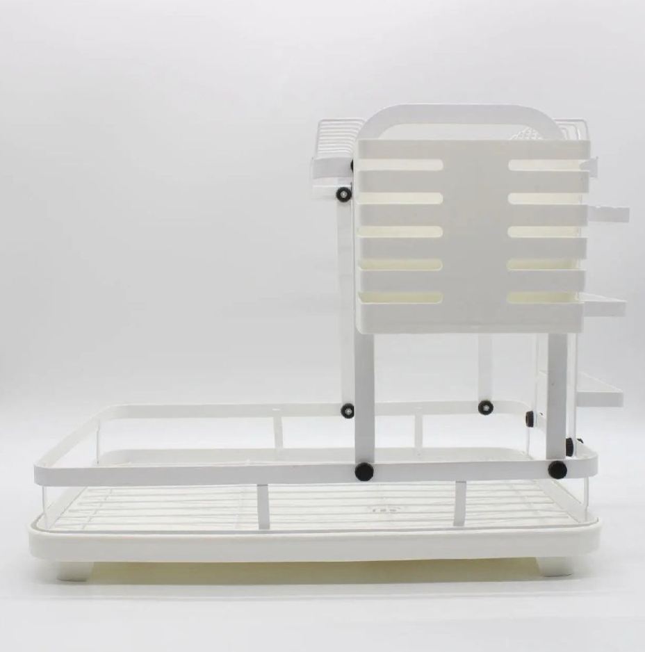 Двоярусна сушарка для посуду 42 x 33 x 30 см з піддоном для води - мініатюра 3