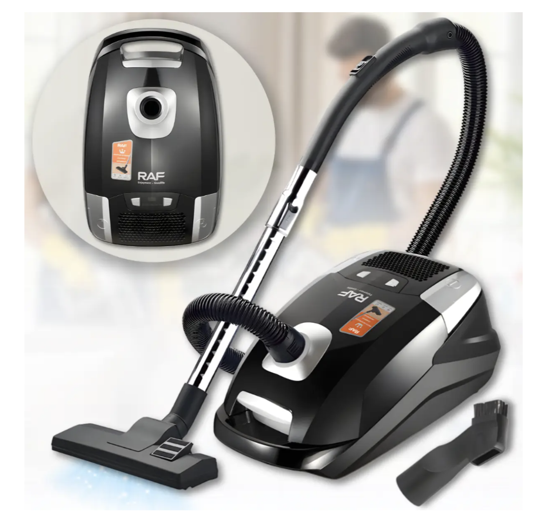Пилосос побутовий RAF R.8702B дротове прибирання для дому та офісу ∙ Побутовий пилосос з телескопічною трубою та автозмотуванням шнура RAF R.8702B