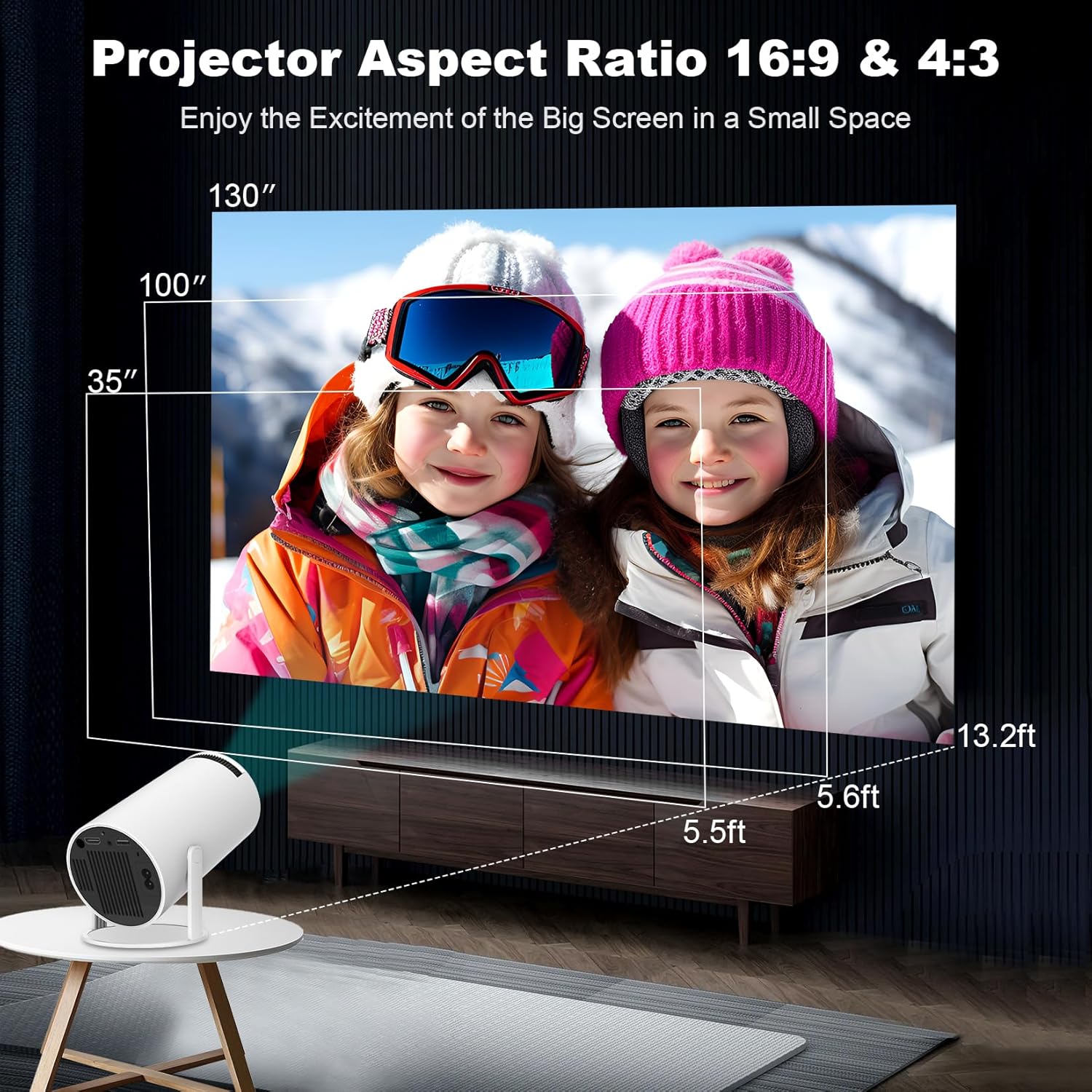 Смарт-проєктор HY300 PRO з Android TV 11.0, підтримкою 4K, WiFi 6 та Bluetooth 5.0 - мініатюра 8