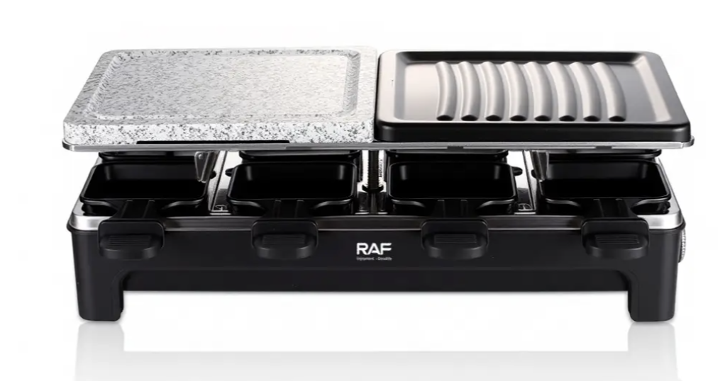 Раклетниця-гриль RAF R.5425 з кам'яною плитою та 8 сковорідками - мініатюра 2