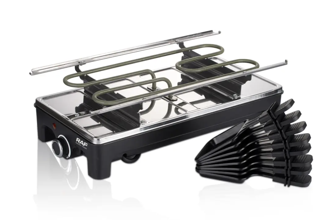 Раклетниця-гриль RAF R.5425 з кам'яною плитою та 8 сковорідками - мініатюра 7