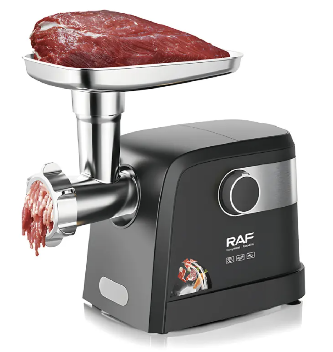 М'ясорубка з лезом із сталі RAF R.3362 для вашої кухні ∙ М'ясорубка настільна побутова 1000Вт RAF R 3362