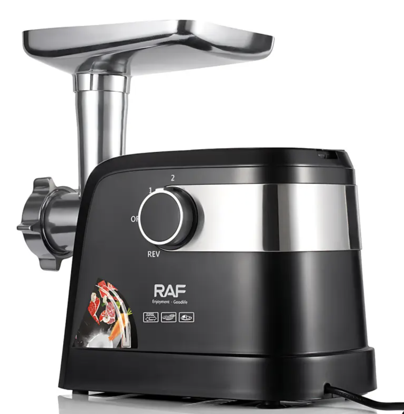 Електрична м'ясорубка RAF R.3362 з реверсом і насадкою для ковбас - мініатюра 5