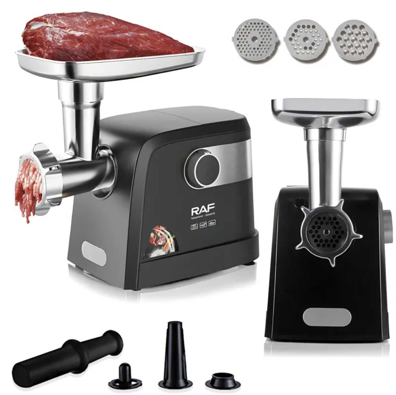 Електрична м'ясорубка RAF R.3362 з реверсом і насадкою для ковбас - мініатюра 7