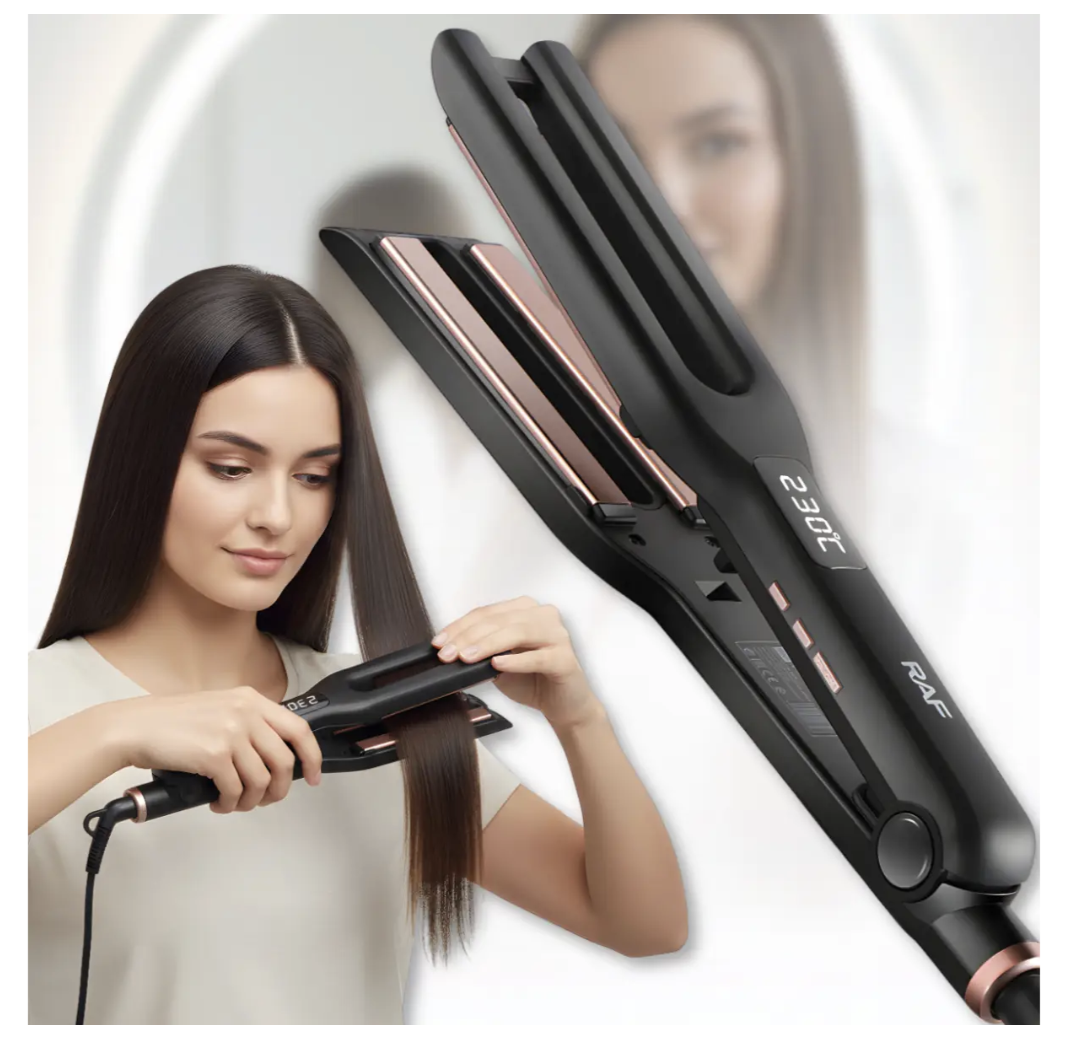 Випрямляч для волосся RAF R.609 з керамічним покриттям і швидким нагріванням ∙ Праска-випрямляч для волосся подвійний R.609 RAF