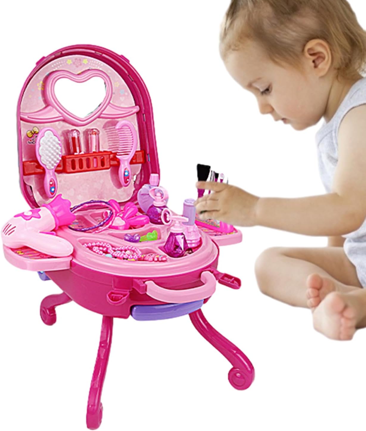 Дитячий ігровий набір у чемоданчику Fashion Girl 2в1 31 предмет ∙ Ігровий набір принцеси Fashion Girl 2в1