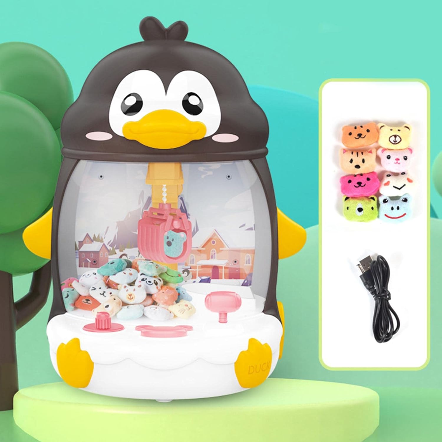 Дитячий автомат з краном Пінгвін для лову м'яких іграшок - мініатюра 4